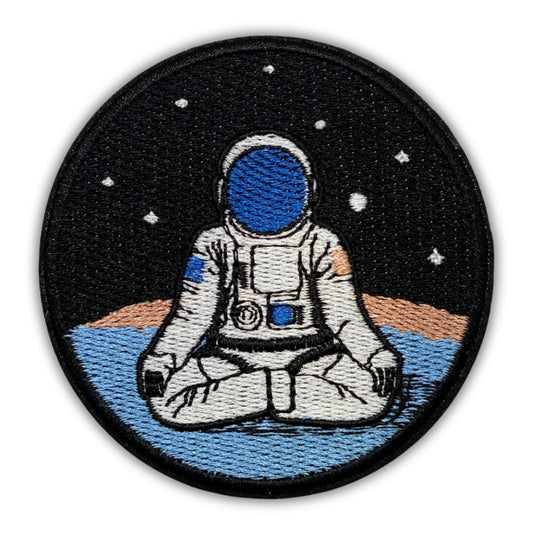 Astronaut Meditation Patch - Embroidered Iron-On Patches