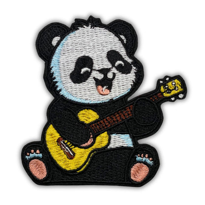 Baby Rockstar Panda Patch - Embroidered Iron-On Patches