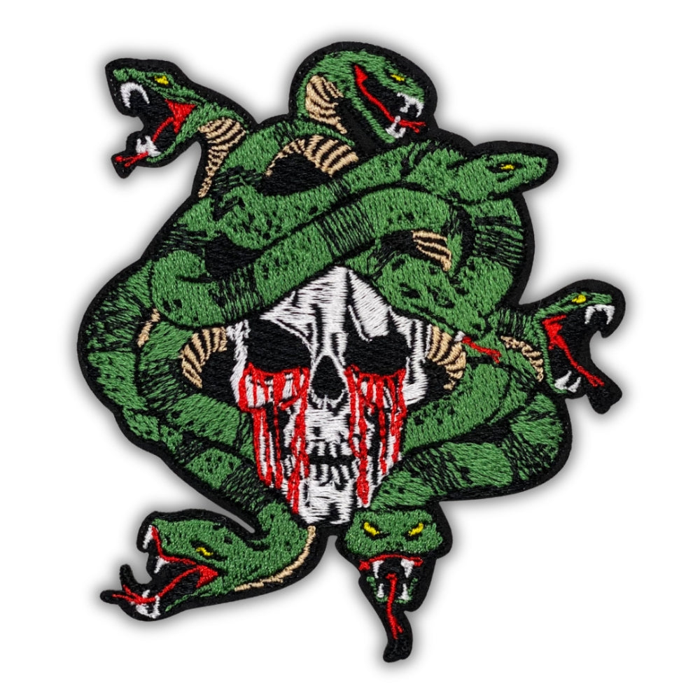 Bleeding Medusa Patch - Embroidered Iron-On Patches