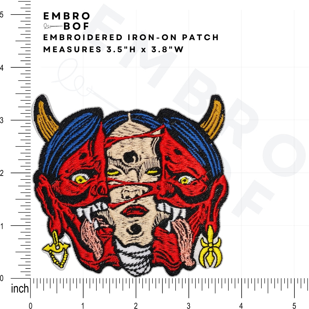 Hidden Self Hannya Patch - Embroidered Iron-On Patches