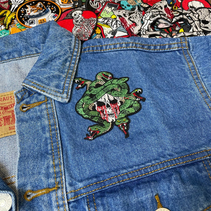 Bleeding Medusa Patch - Embroidered Iron-On Patches