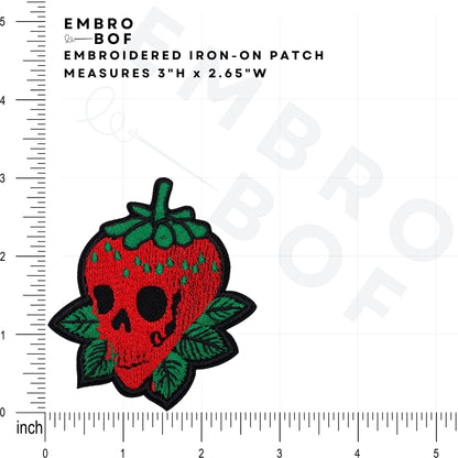 Bloody Skullberry Patch - Embroidered Iron-On Patches