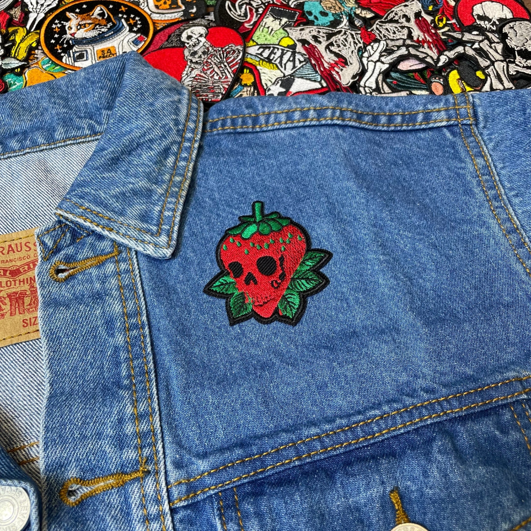 Bloody Skullberry Patch - Embroidered Iron-On Patches