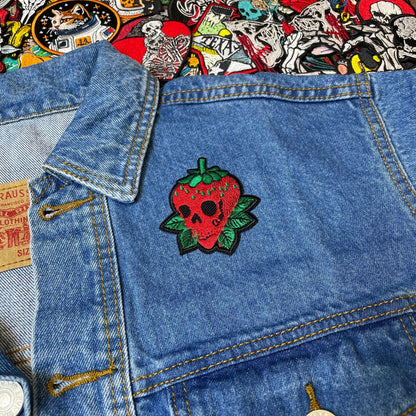 Bloody Skullberry Patch - Embroidered Iron-On Patches