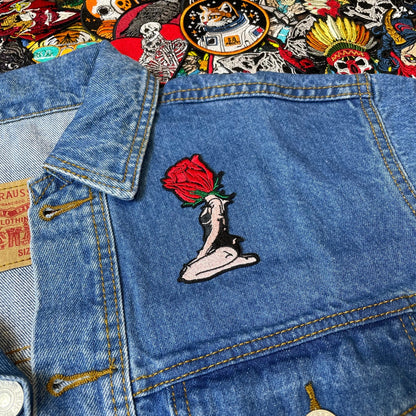 Thorn Maiden Rose Patch - Embroidered Iron-On Patches