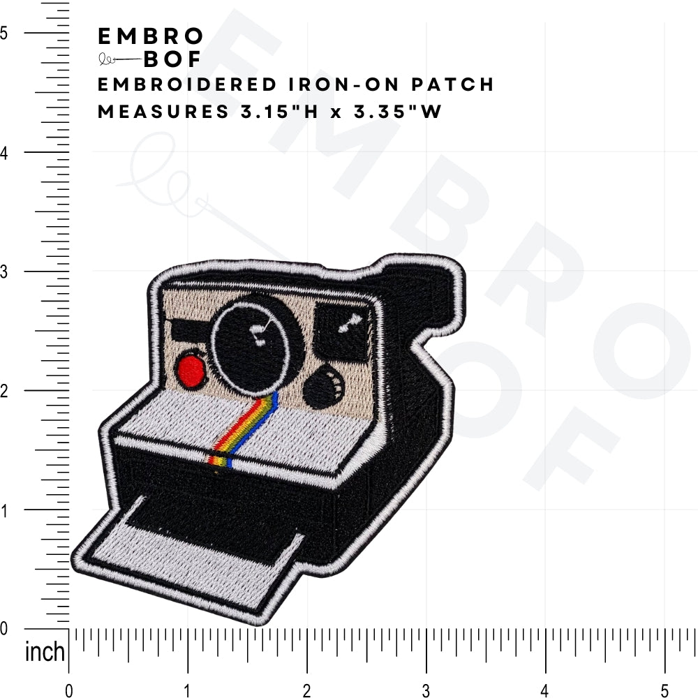 Vintage Polaroid Patch - Embroidered Iron-On Patches