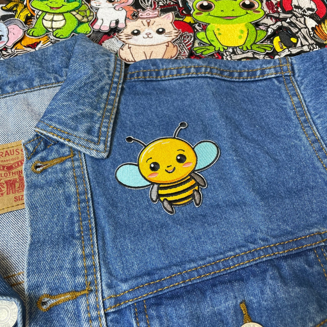 Cute Bee Patch - Embroidered Iron-On Patches