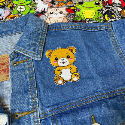 Cute Teddy Bear Patch - Embroidered Iron-On Patches