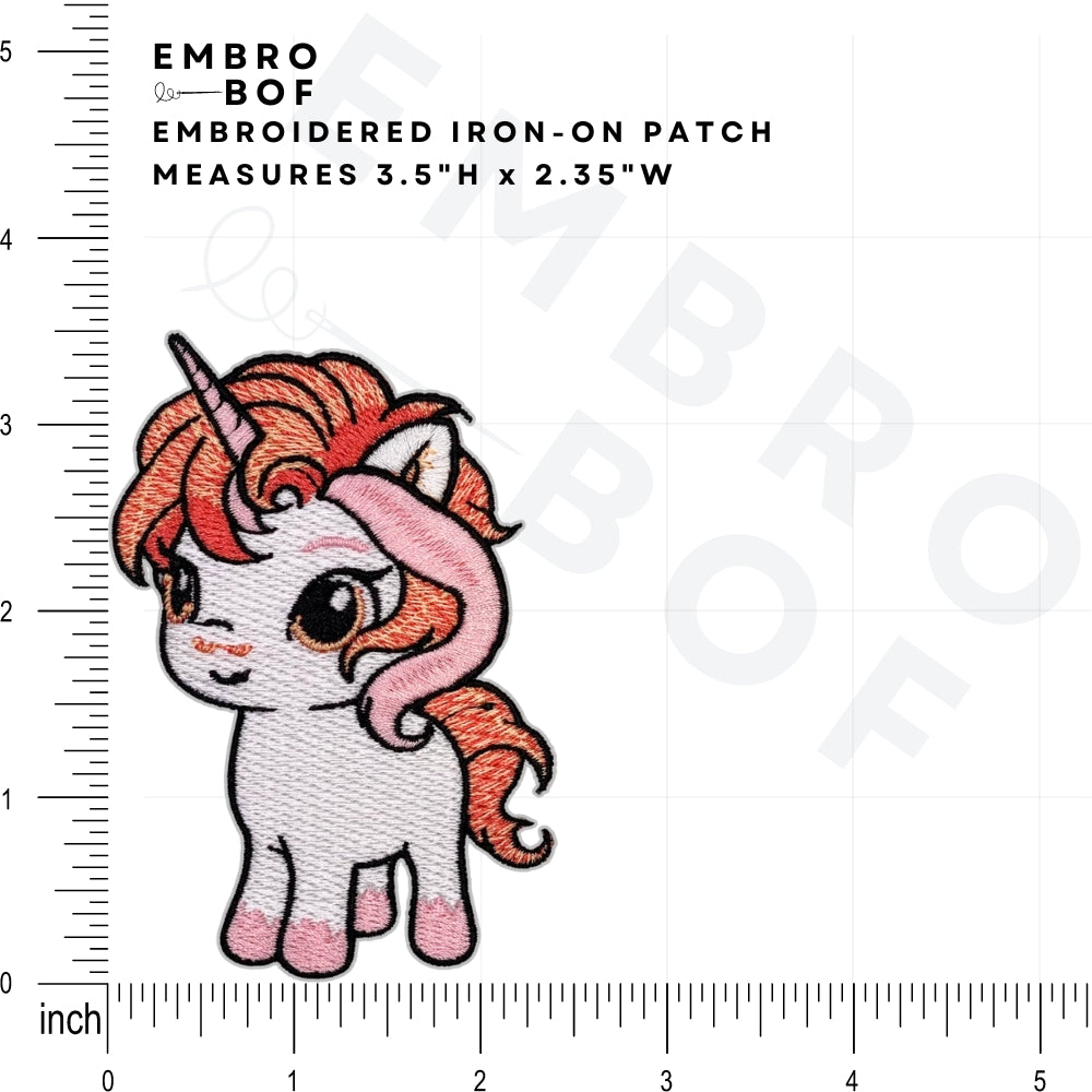 Cute Rainbow Unicorn Patch - Embroidered Iron-On Patches