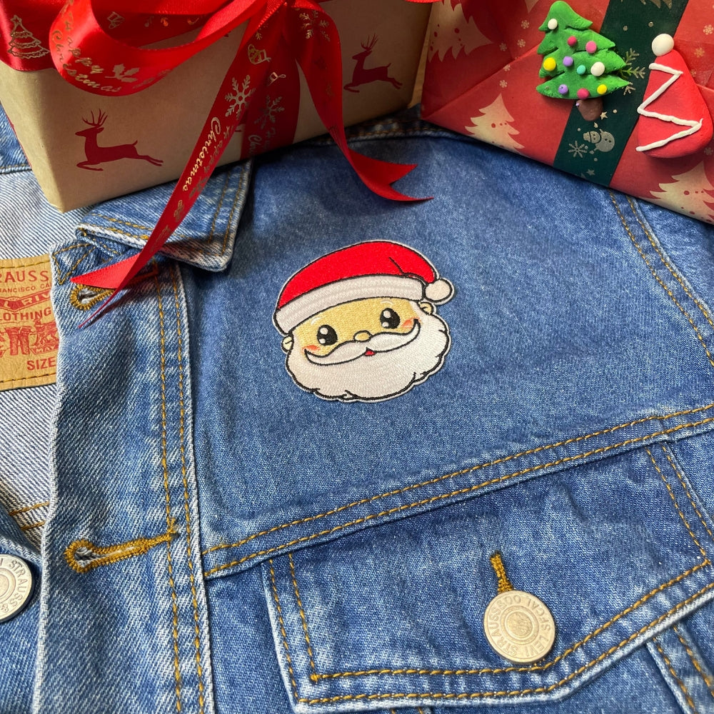 The Jolly Santa Patch - Embroidered Iron-On Patches