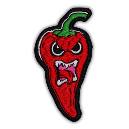 Fiery Chili Pepper Patch - Embroidered Iron-On Patches