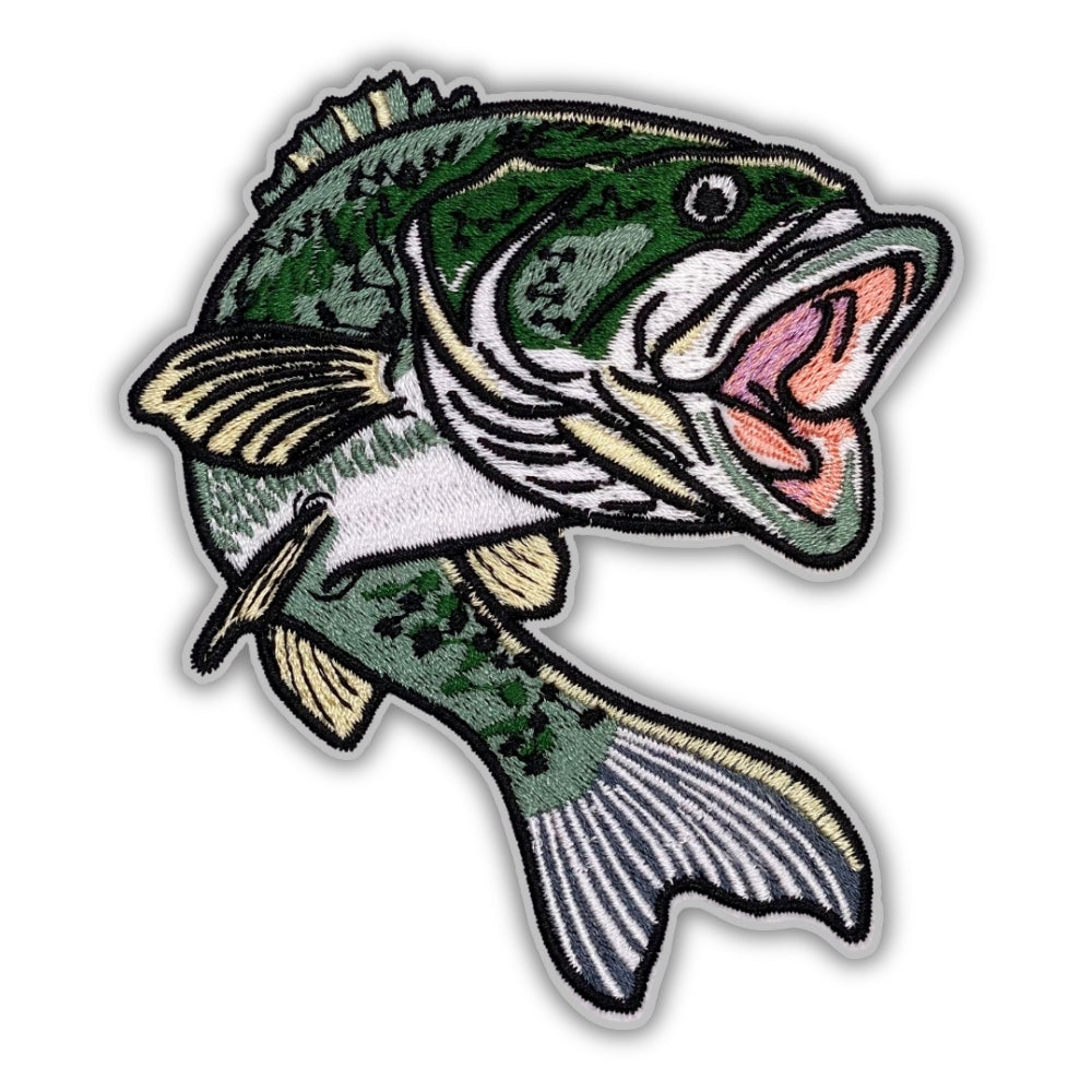 Largemouth Bass Fish Patch - Embroidered Iron-On Patches