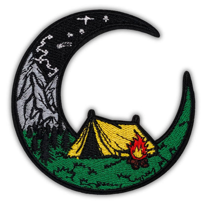 Moon Camping Patch - Embroidered Iron-On Patches