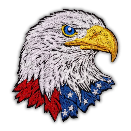 Patriotic Eagle Patch - Embroidered Iron-On Patches