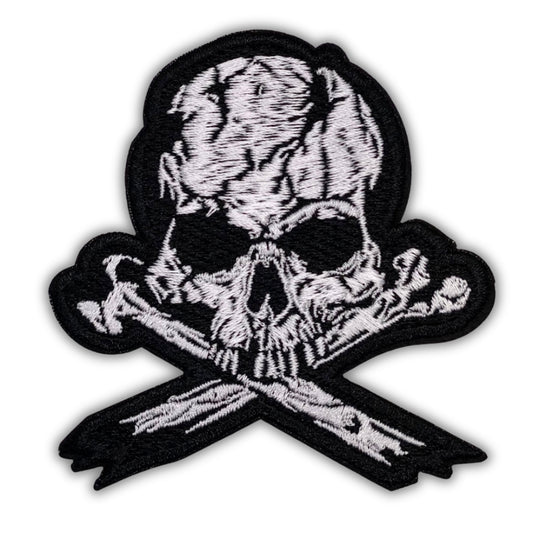 Skull and Crossbones Patch - Embroidered Iron-On Patches