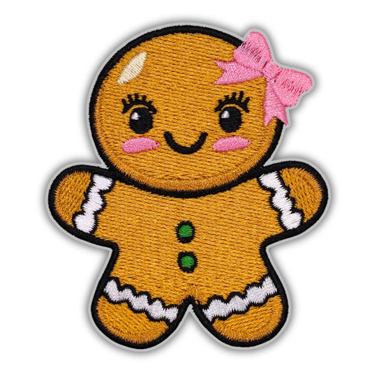 Sweetie Christmas Gingerbread Patch - Embroidered Iron-On Patches