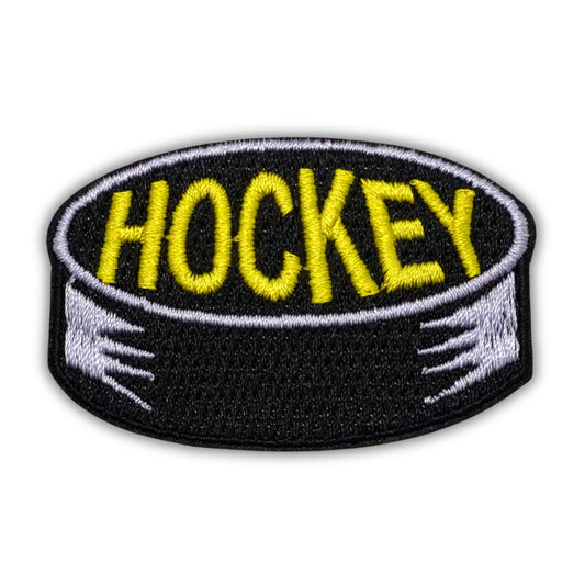 The Hockey Puck Patch - Embroidered Iron-On Patches