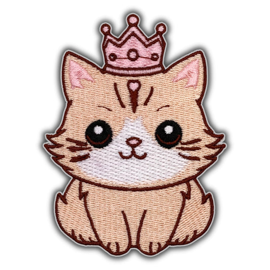 The Princess Cat Patch - Embroidered Iron-On Patches